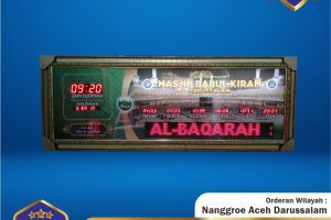 Pengiriman Jam Sholat Digital Masjid Provinsi Aceh