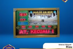Pengiriman Jam Sholat Digital Masjid Provinsi Riau